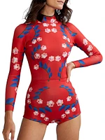 Vine Floral One-Piece Wetsuit