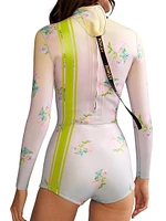 Floral Racing Stripe Wetsuit