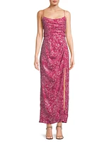 Luxe Floral Sequin Sleeveless Gown