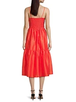 Tommy Taffeta Tiered Midi-Dress