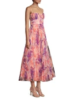 Amara Pleated Printed Dress