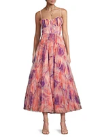 Amara Pleated Printed Dress