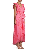 Beck Chiffon Floral Wrap Maxi Dress