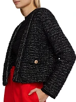 Bouclé Knit Cardigan-Jacket