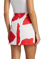 Grand Foliage Jacquard Miniskirt