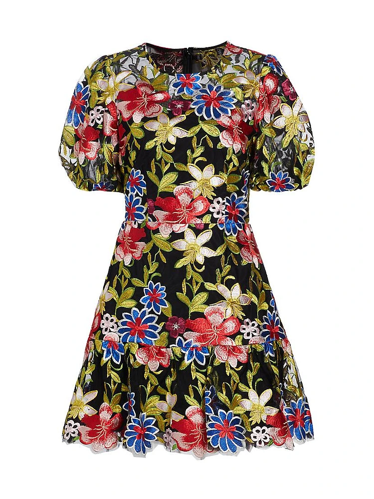 Yasmin Floral Mesh Dress