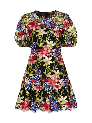 Yasmin Floral Mesh Dress