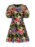 Yasmin Floral Mesh Dress