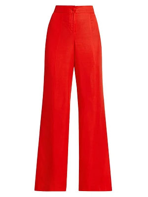 Nash Twill Wide-Leg Pants