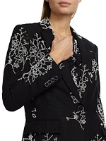 Alexa Bead-Embroidered Blazer