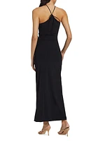 Liri Ruffle Halter Maxi Dress