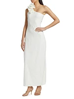 Adda One-Shoulder Ruffled Maxi Dress