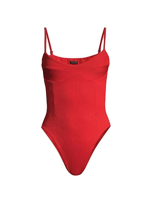 Monica Ribbed One-Piece Swimsuit