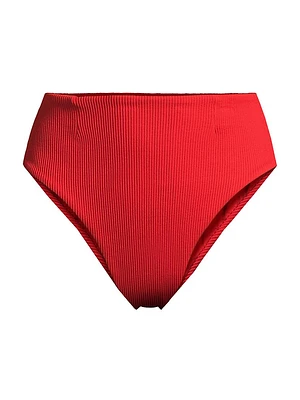 Ribbed High-Rise Bikini Bottom