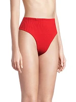 Ribbed High-Rise Bikini Bottom