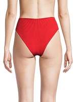 Ribbed High-Rise Bikini Bottom