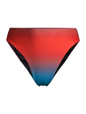 Ombréd Mid-Rise Bikini Bottom