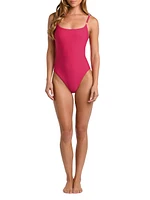 Berry Solids Remi One-Piece Swimsuit