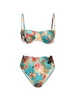 Rococo Roses Vanessa High-Waisted Bikini Bottom