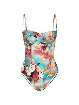 Rococo Roses Amie Roses Underwire One-Piece Swimsuit