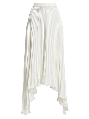 Olana Pleated Midi-Skirt