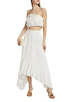 Olana Pleated Midi-Skirt