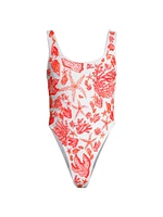 Juna Crystal-Embroidered One-Piece Swimsuit