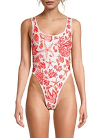 Juna Crystal-Embroidered One-Piece Swimsuit