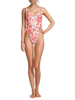 Juna Crystal-Embroidered One-Piece Swimsuit