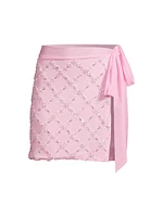 Elani Hand-Embroidered Cover-Up Miniskirt