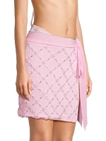 Elani Hand-Embroidered Cover-Up Miniskirt