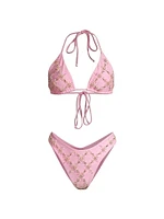 Rose Hand Embroidered Bikini