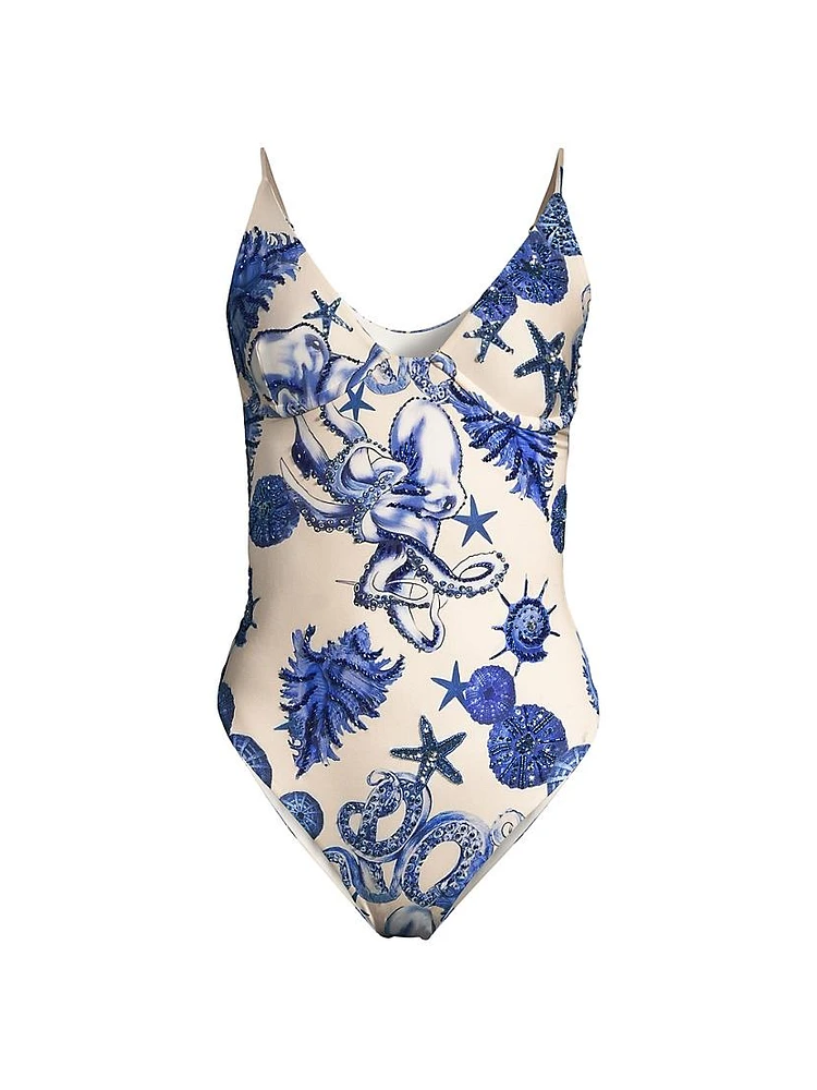 Ondine Embroidered One-Piece Swimsuit