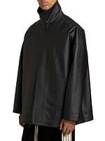 Rubberized High-Neck Zip Jacket