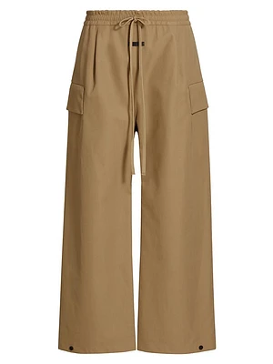 Wool & Cotton-Blend Cargo Pants