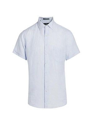 Palm Heights Linen Short-Sleeve Shirt