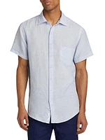 Palm Heights Linen Short-Sleeve Shirt