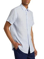 Palm Heights Linen Short-Sleeve Shirt