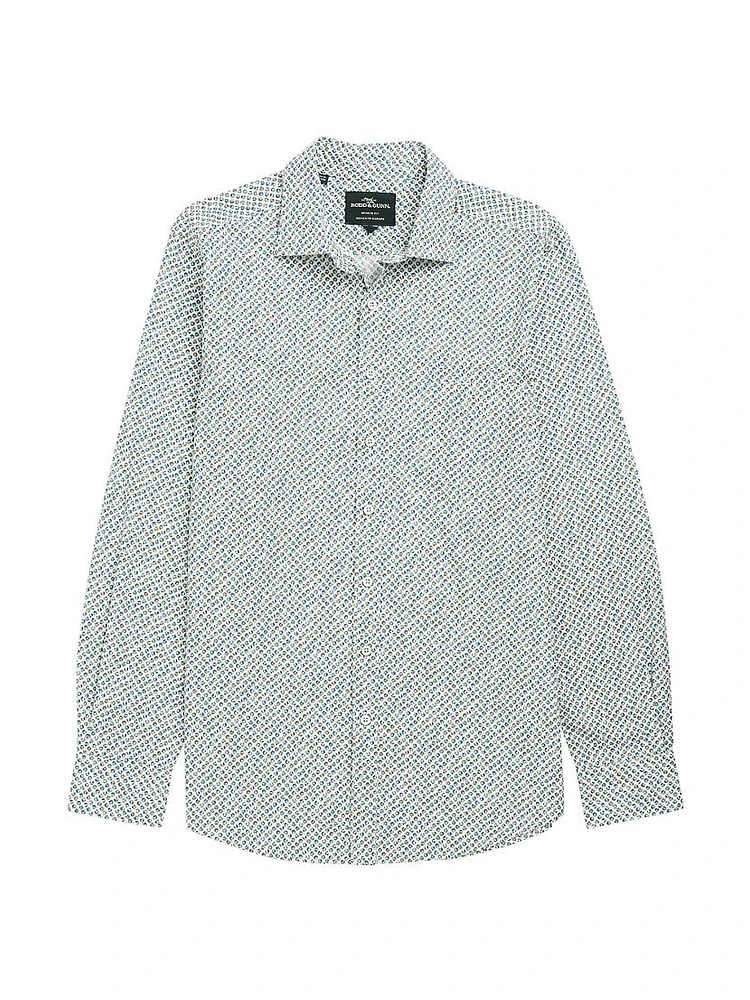 Underwood Geometric Cotton Slim-Fit Shirt