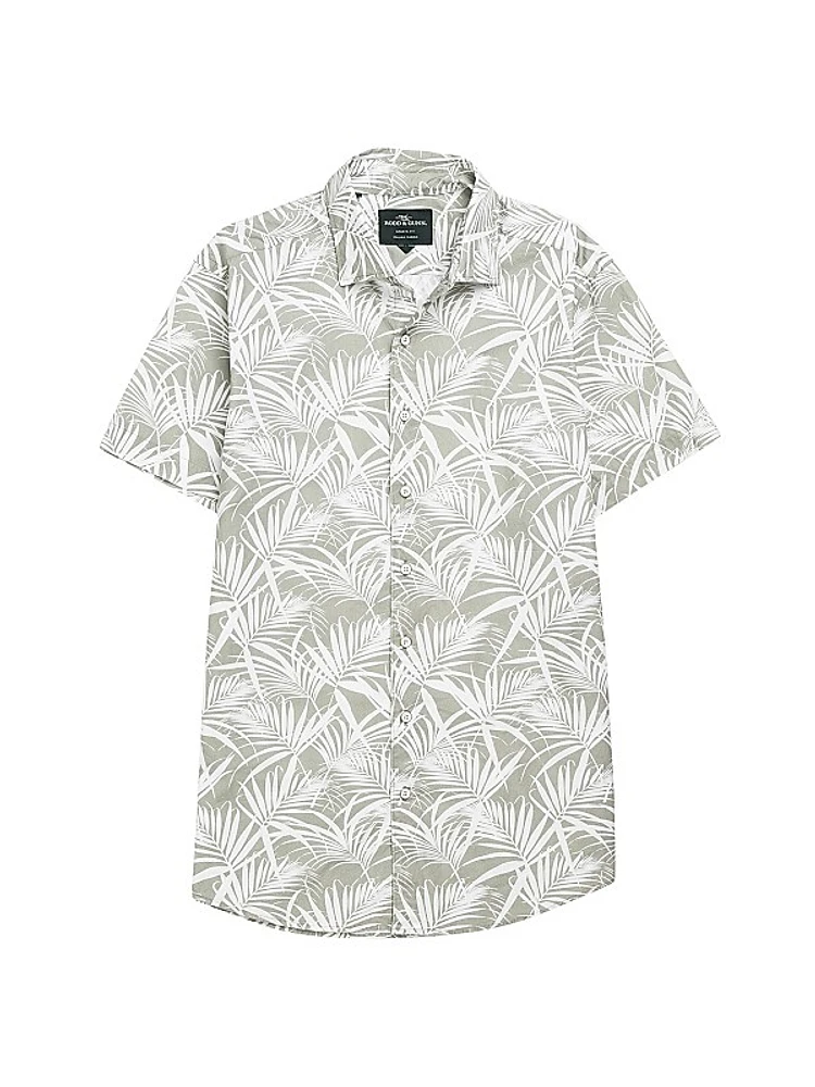 Montcalm Palm Leaf Print Short-Sleeve Shirt