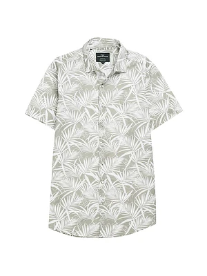 Montcalm Palm Leaf Print Short-Sleeve Shirt