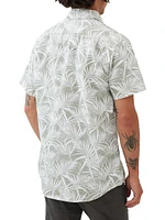 Montcalm Palm Leaf Print Short-Sleeve Shirt