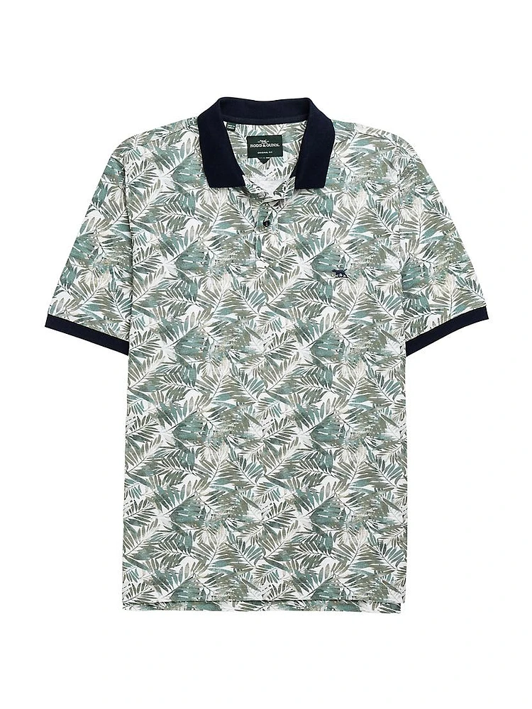 Arundel Palm Leaf Cotton Polo Shirt