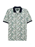 Arundel Palm Leaf Cotton Polo Shirt