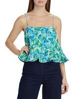 Kersten Floral Pleated Tank Top