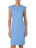 Cap-Sleeve Jersey Sheath Dress