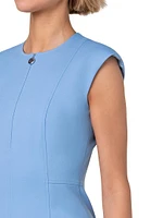 Cap-Sleeve Jersey Sheath Dress