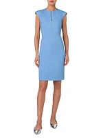 Cap-Sleeve Jersey Sheath Dress