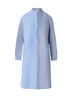 Micro-Striped Cotton Poplin Shirtdress