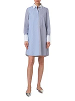 Micro-Striped Cotton Poplin Shirtdress